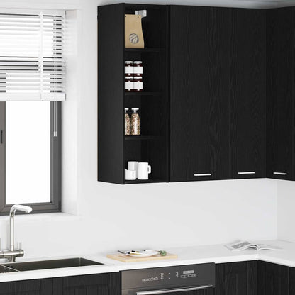 Hanging Cabinet Black Oak 30 x 29.5 x 100 cm Engineered Wood