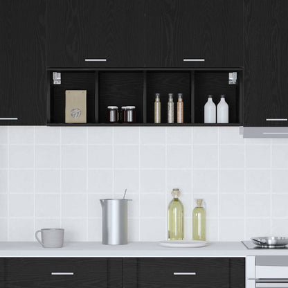 Hanging Cabinet Black Oak 30 x 29.5 x 100 cm Engineered Wood