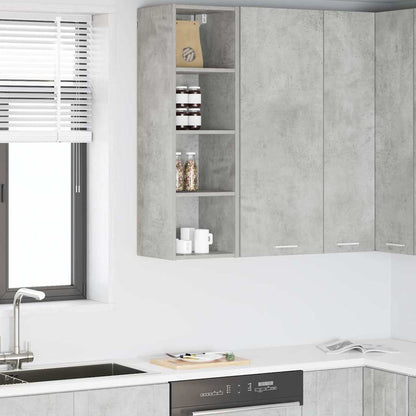 Hanging Cabinet with Storage Concrete Grey 30 x 29.5 x 100 cm