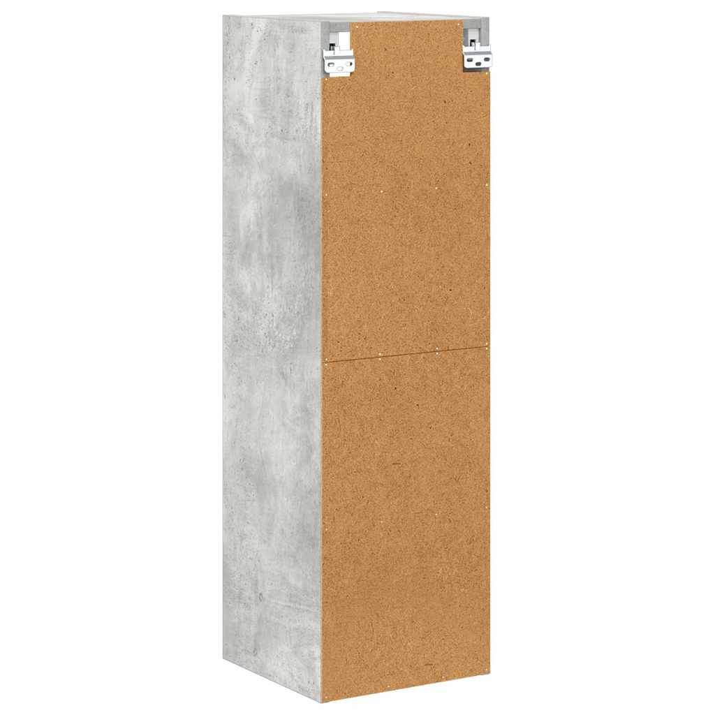 Hanging Cabinet with Storage Concrete Grey 30 x 29.5 x 100 cm