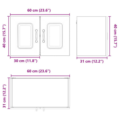Dishwasher Panel Kalmar Old Wood 60 x 31 x 40 cm