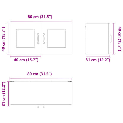 Dishwasher Panel Kalmar Brown Oak 80 x 31 x 40 cm
