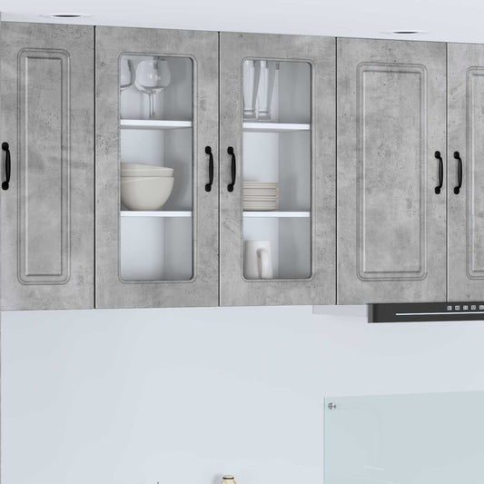 Dishwasher Panel Kalmar 2 pcs Concrete Grey Engineered Wood