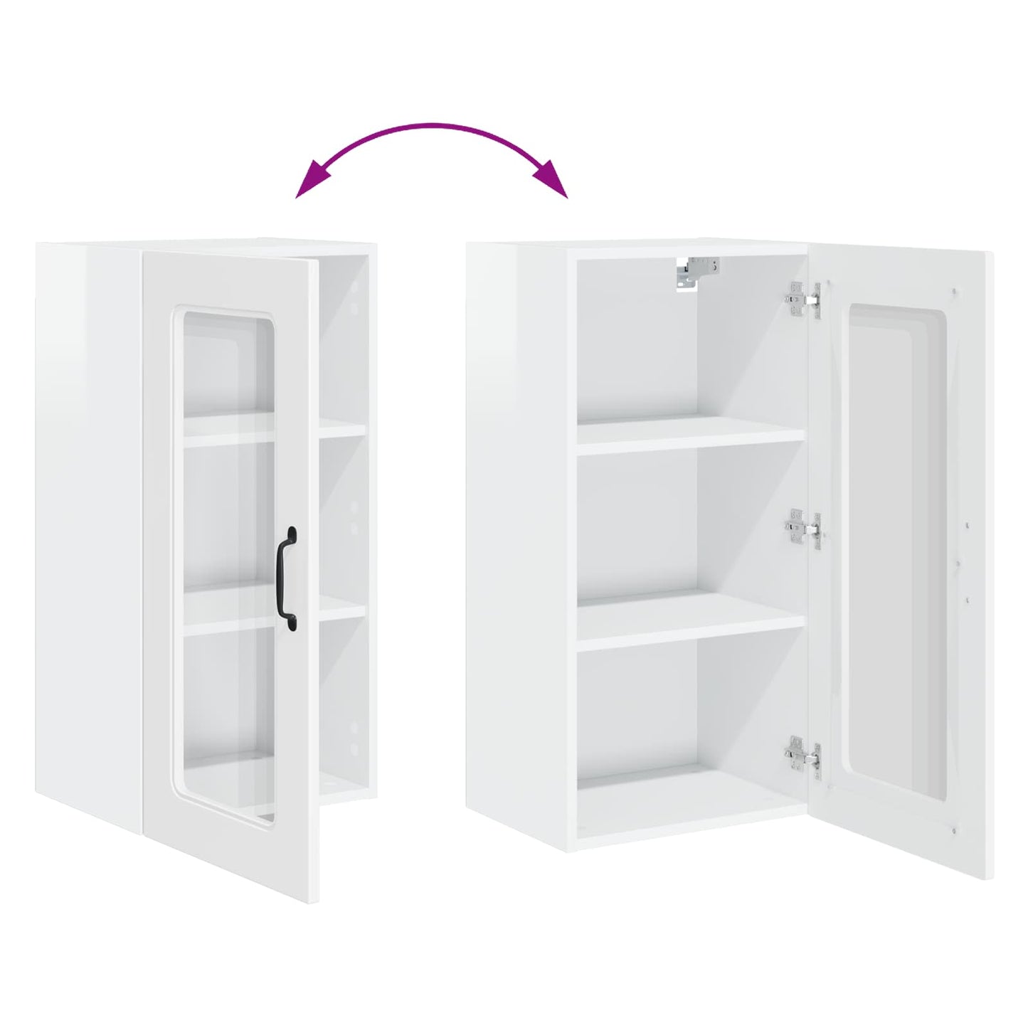 Dishwasher Panel Kalmar High Gloss White 40 x 31 x 80 cm