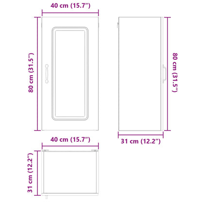 Dishwasher Panel Kalmar Old Wood 40 x 31 x 80 cm