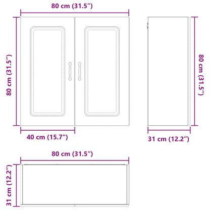 Dishwasher Panel Kalmar Artisan Oak 80 x 31 x 80 cm