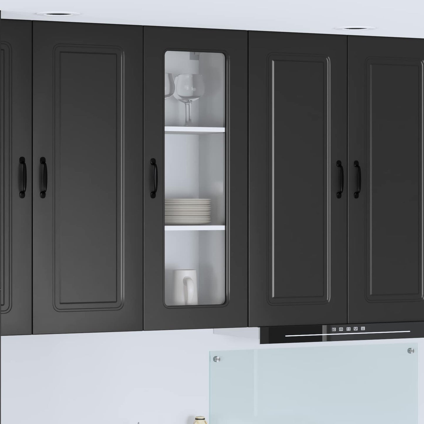 Dishwasher Panel Kalmar Black 40 x 31 x 100 cm Engineered Wood