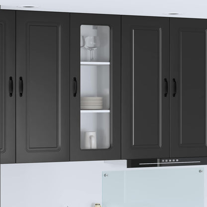 Dishwasher Panel Kalmar Black 40 x 31 x 100 cm Engineered Wood
