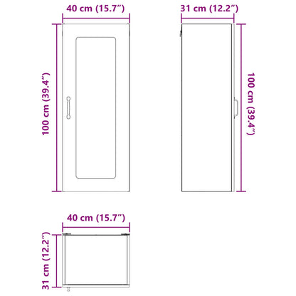 Dishwasher Panel Kalmar Concrete Grey 40 x 31 x 100 cm