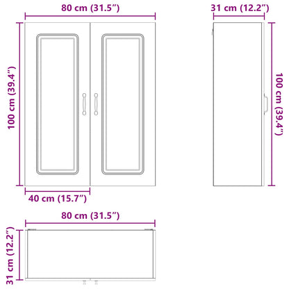 Dishwasher Panel Kalmar Sonoma Oak 80 x 31 x 100 cm