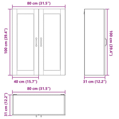 Dishwasher Panel Kalmar White 80 x 31 x 100 cm Engineered Wood