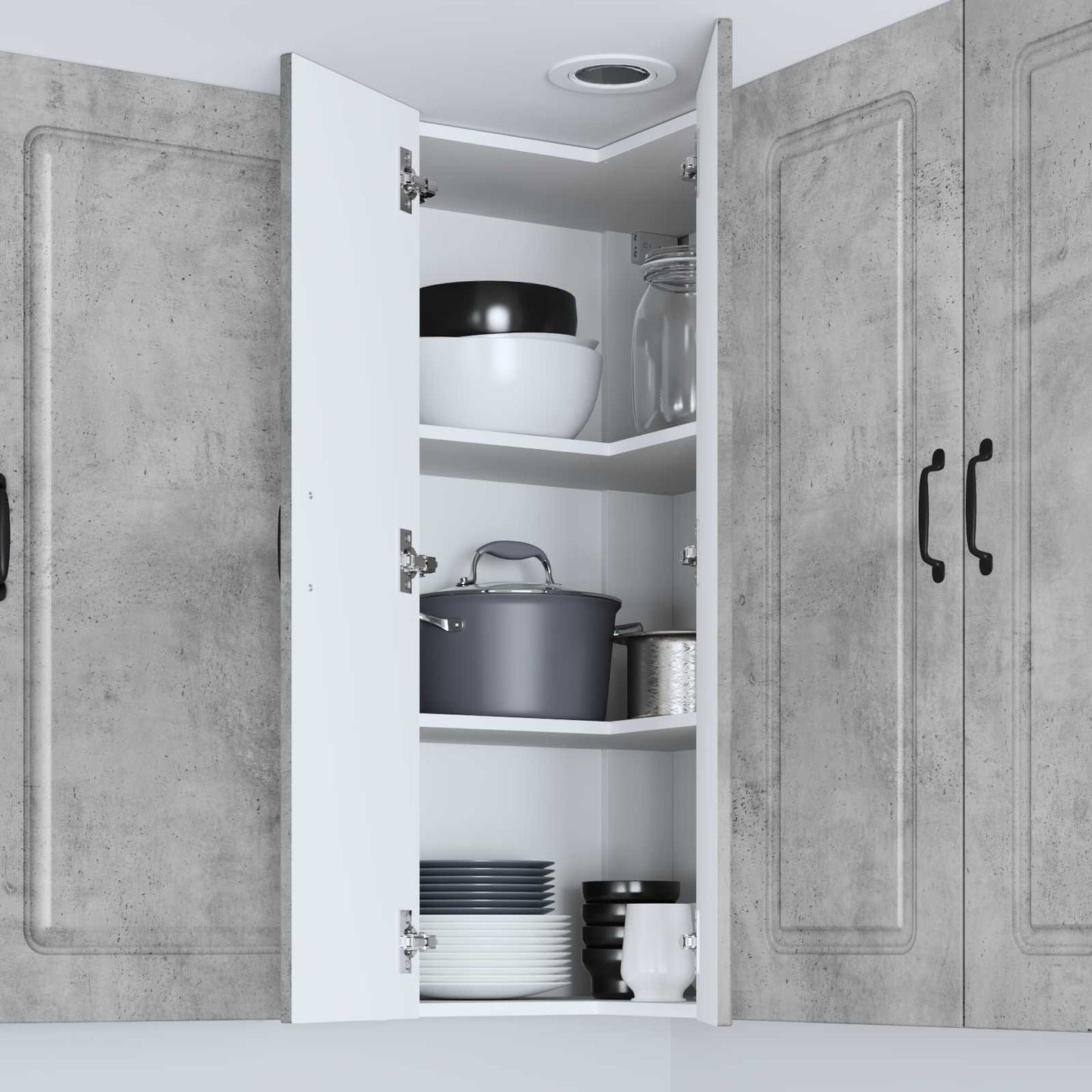 Dishwasher Panel Kalmar Concrete Grey 57 x 57 x 100 cm