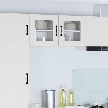 Wall Glass Cabinet LUCCA White 40 x 31 x 40 cm Engineered Wood