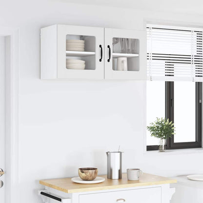 Wall Glass Cabinet LUCCA White 40 x 31 x 40 cm Engineered Wood