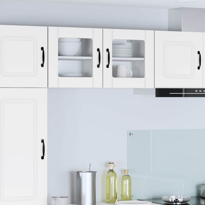 Wall Glass Cabinet LUCCA White 40 x 31 x 40 cm Engineered Wood