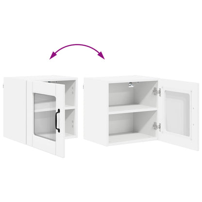Wall Glass Cabinet LUCCA White 40 x 31 x 40 cm Engineered Wood