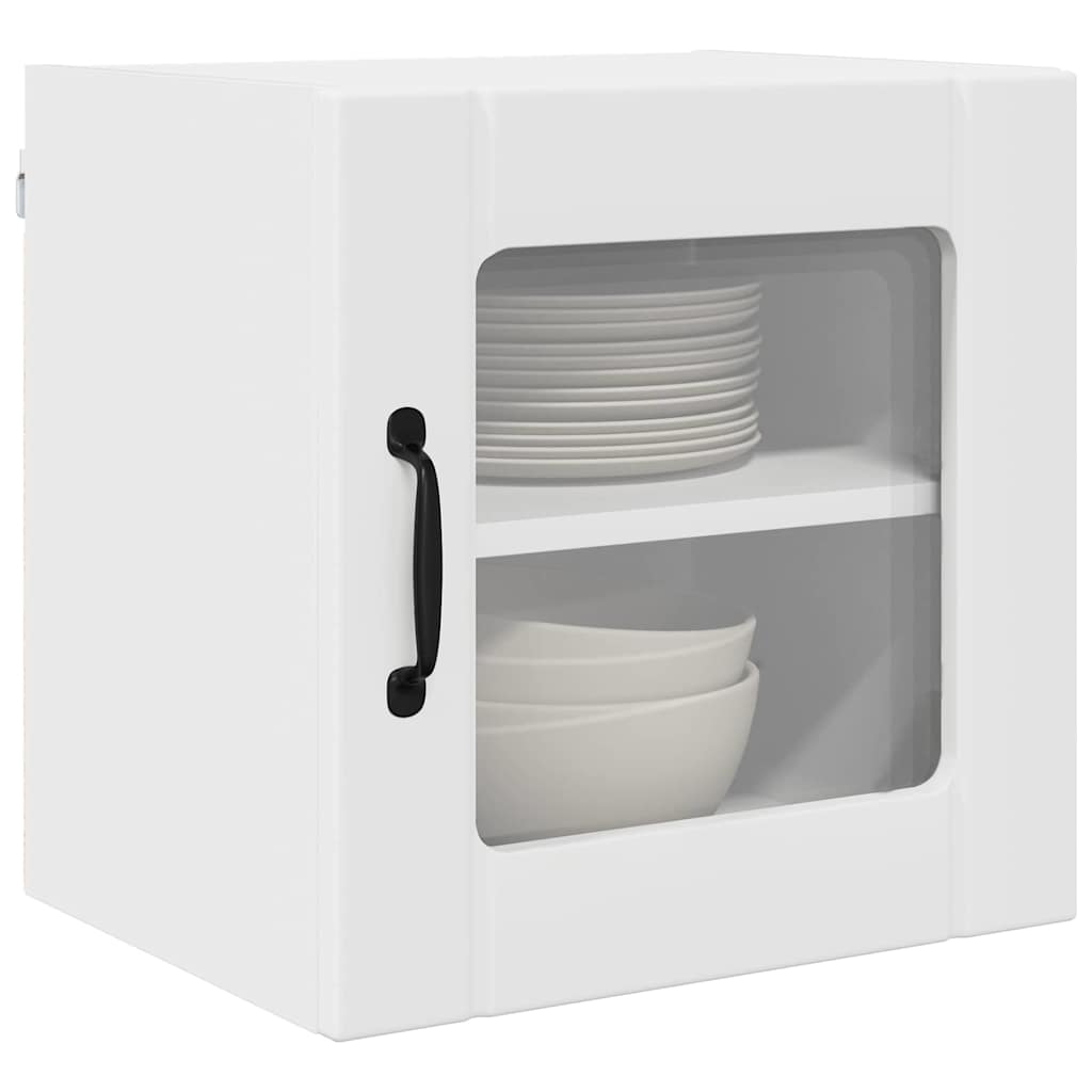 Wall Glass Cabinet LUCCA White 40 x 31 x 40 cm Engineered Wood