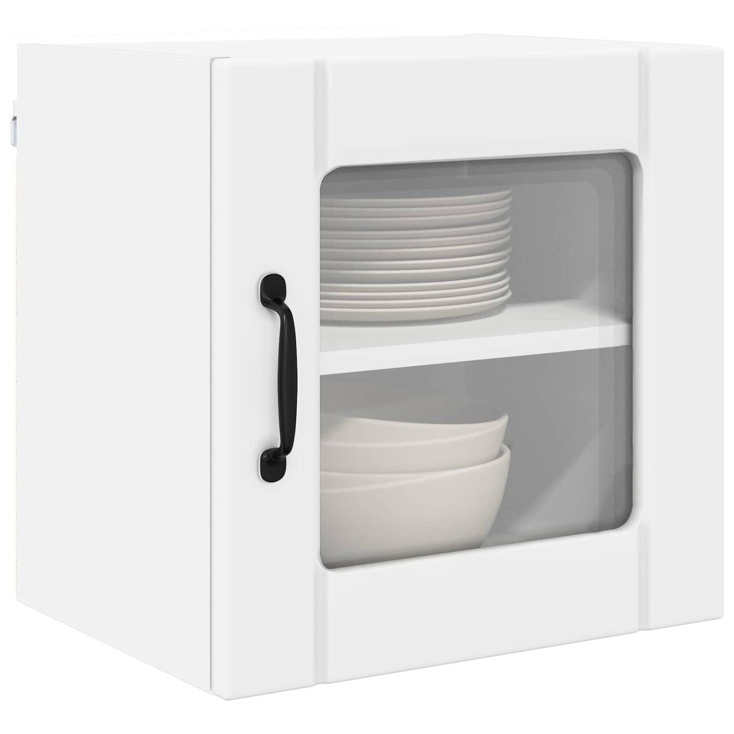 Wall Glass Cabinet LUCCA White 40 x 31 x 40 cm Engineered Wood