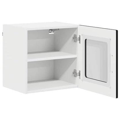 Wall Glass Cabinet LUCCA Black 40 x 31 x 40 cm Engineered Wood