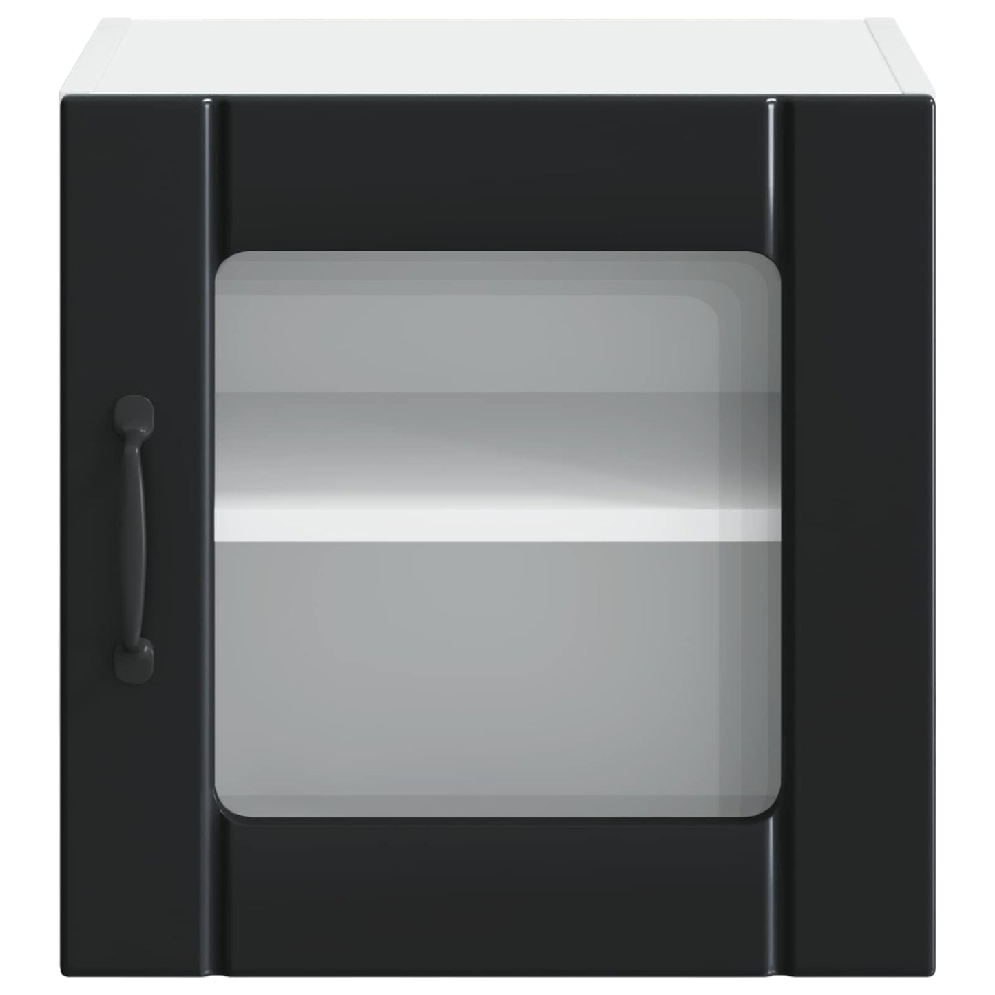 Wall Glass Cabinet LUCCA Black 40 x 31 x 40 cm Engineered Wood