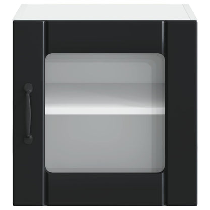 Wall Glass Cabinet LUCCA Black 40 x 31 x 40 cm Engineered Wood