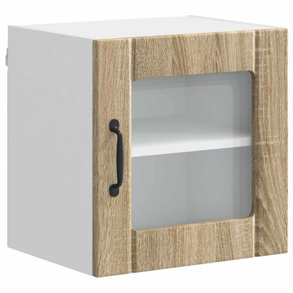 Wall Glass Cabinet LUCCA Sonoma Oak 40 x 31 x 40 cm
