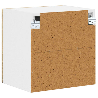Wall Glass Cabinet LUCCA Sonoma Oak 40 x 31 x 40 cm