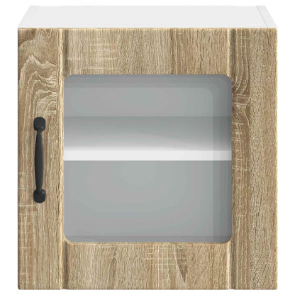 Wall Glass Cabinet LUCCA Sonoma Oak 40 x 31 x 40 cm