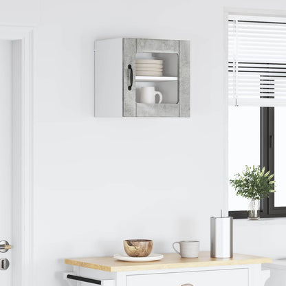 Wall Glass Cabinet LUCCA Concrete Grey 40 x 31 x 40 cm