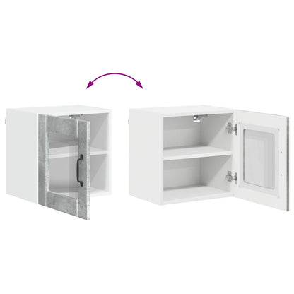 Wall Glass Cabinet LUCCA Concrete Grey 40 x 31 x 40 cm