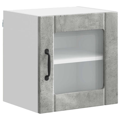 Wall Glass Cabinet LUCCA 2 pcs Concrete Grey 40 x 31 x 40 cm