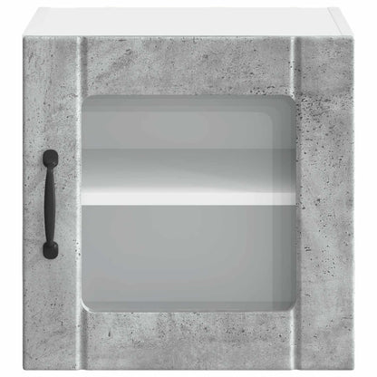 Wall Glass Cabinet LUCCA 2 pcs Concrete Grey 40 x 31 x 40 cm