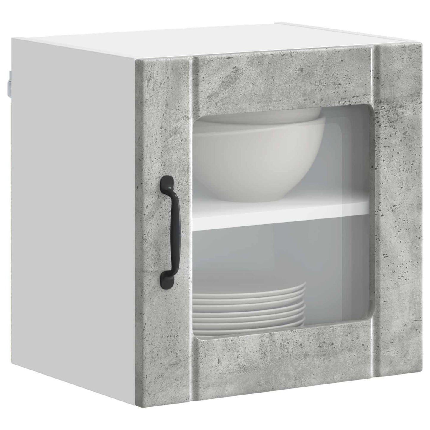 Wall Glass Cabinet LUCCA 2 pcs Concrete Grey 40 x 31 x 40 cm