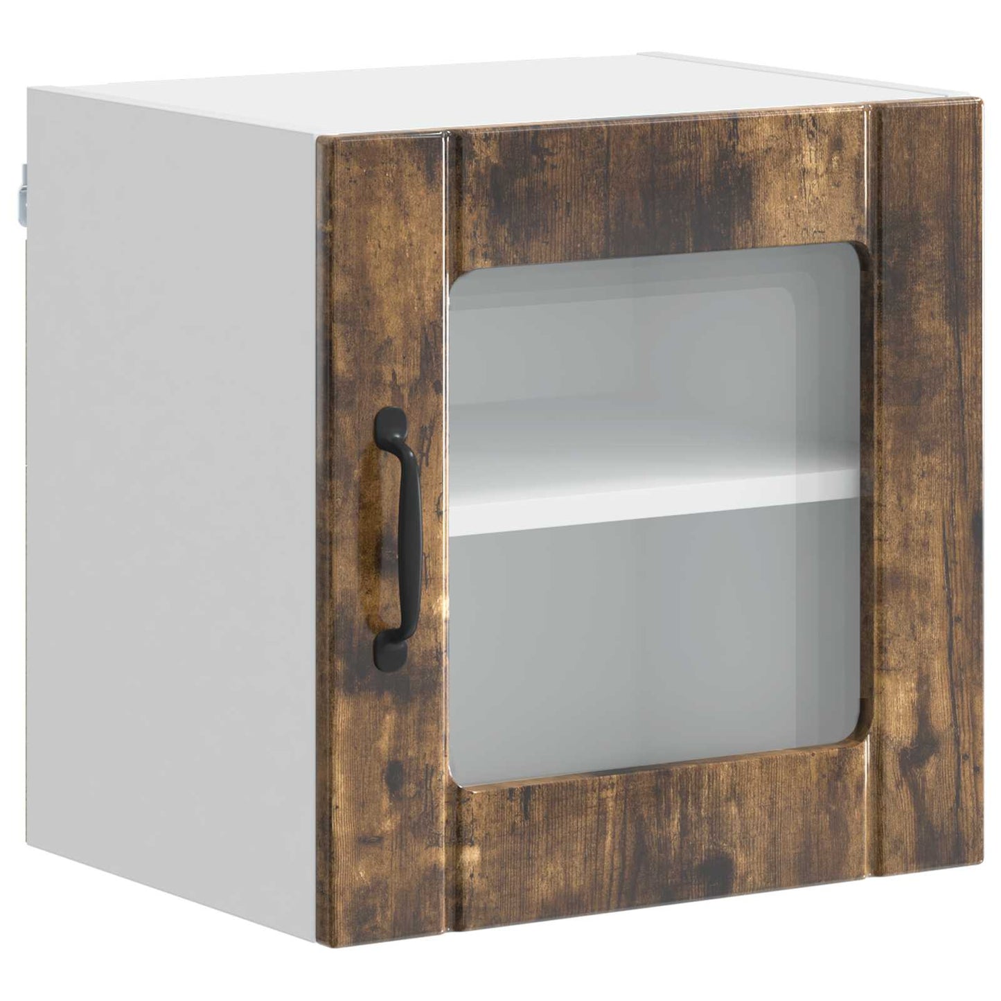 Wall Glass Cabinet LUCCA Smoked Oak 40 x 31 x 40 cm