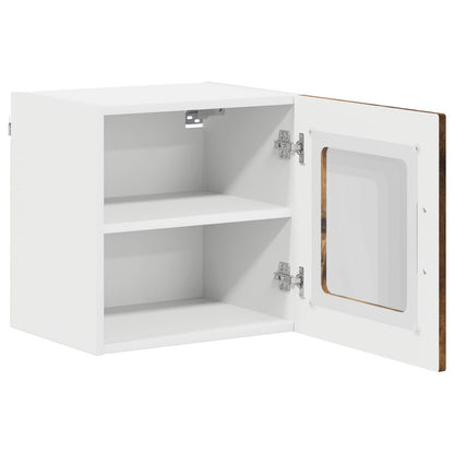 Wall Glass Cabinet LUCCA Smoked Oak 40 x 31 x 40 cm