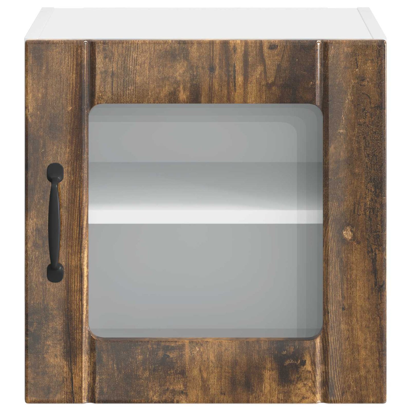 Wall Glass Cabinet LUCCA Smoked Oak 40 x 31 x 40 cm