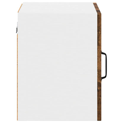 Wall Glass Cabinet LUCCA 2 pcs Smoked Oak 40 x 31 x 40 cm