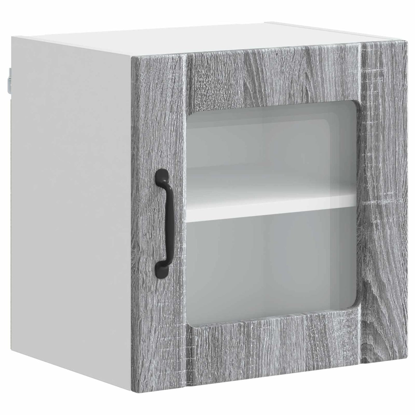 Wall Glass Cabinet LUCCA Grey Sonoma 40 x 31 x 40 cm