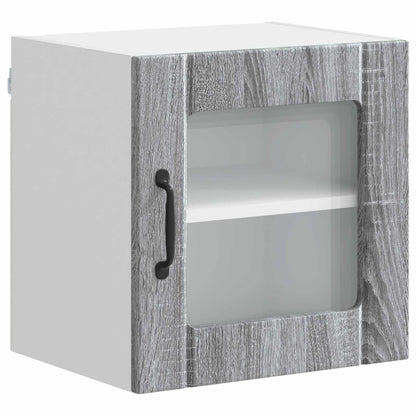 Wall Glass Cabinet LUCCA Grey Sonoma 40 x 31 x 40 cm