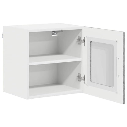 Wall Glass Cabinet LUCCA Grey Sonoma 40 x 31 x 40 cm