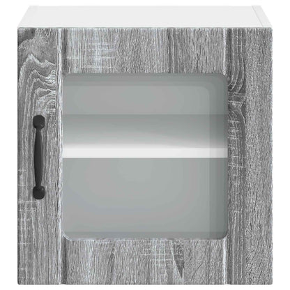 Wall Glass Cabinet LUCCA Grey Sonoma 40 x 31 x 40 cm