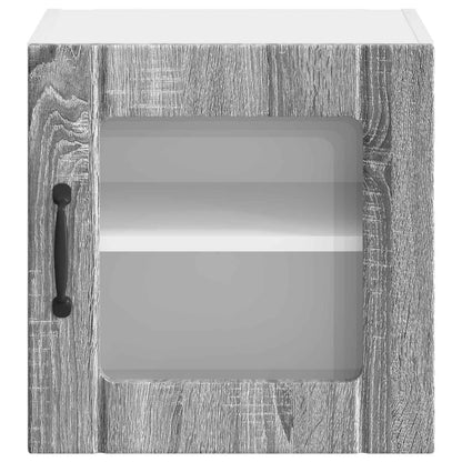 Wall Glass Cabinet LUCCA 2 pcs Grey Sonoma 40 x 31 x 40 cm