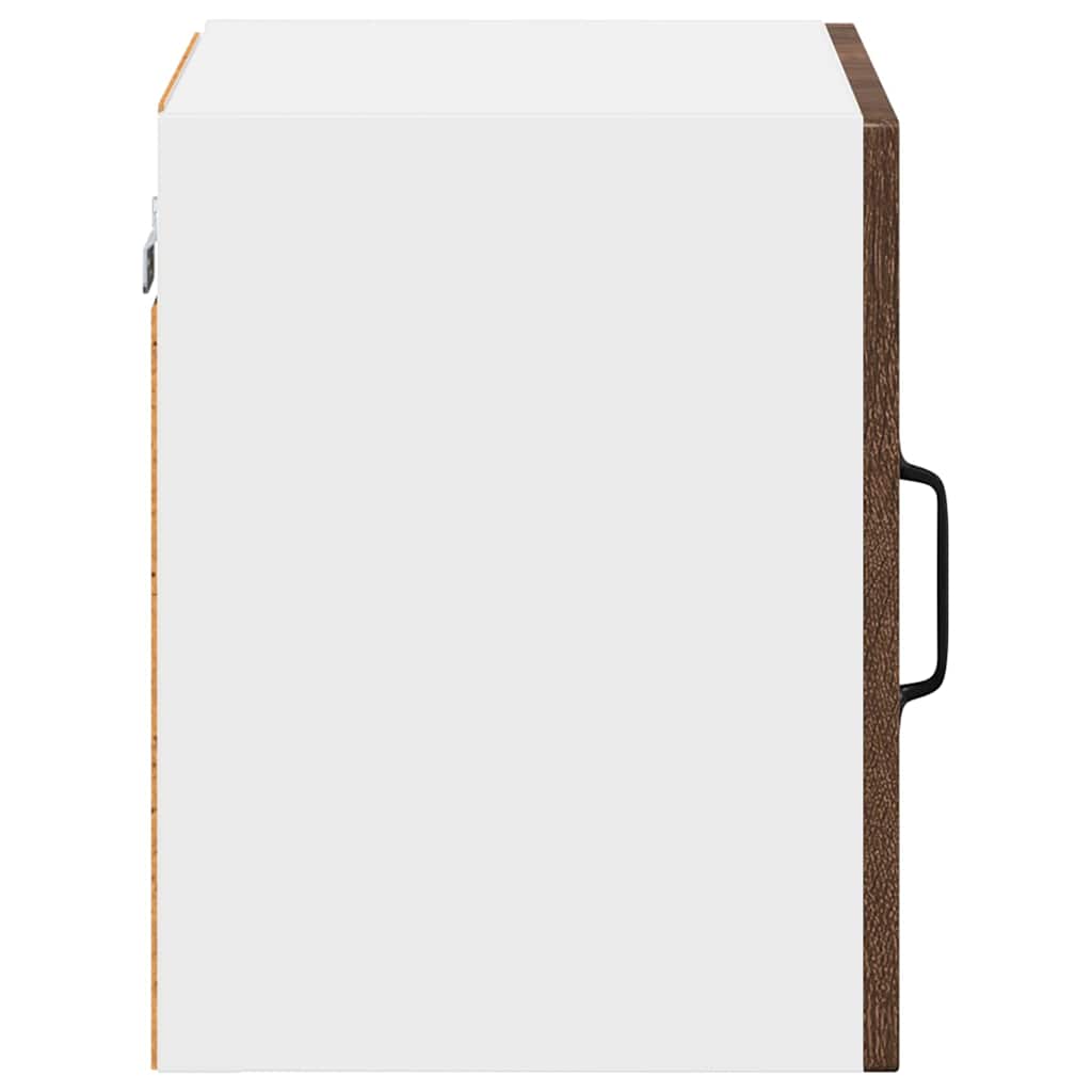 Wall Glass Cabinet LUCCA Brown Oak 40 x 31 x 40 cm