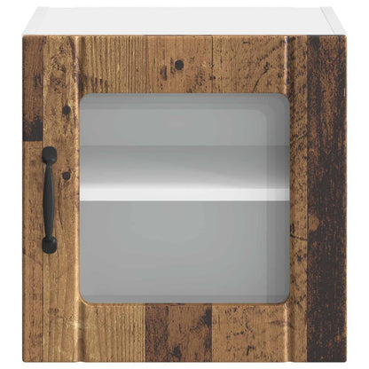 Wall Glass Cabinet LUCCA 2 pcs Old Wood 40 x 31 x 40 cm