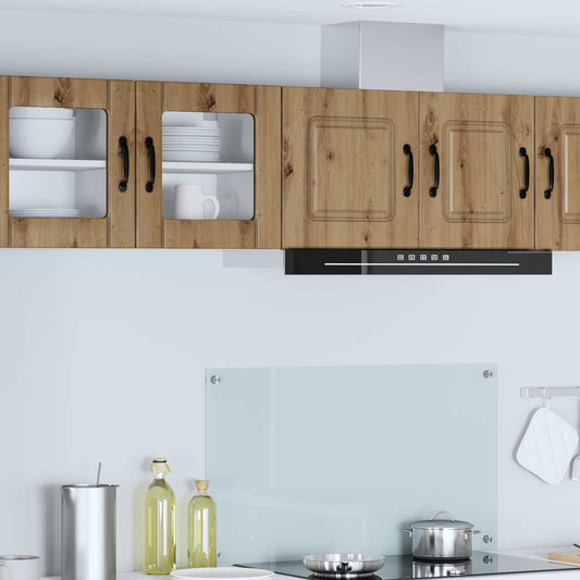 Wall Glass Cabinet LUCCA 2 pcs Artisan Oak Engineered Wood