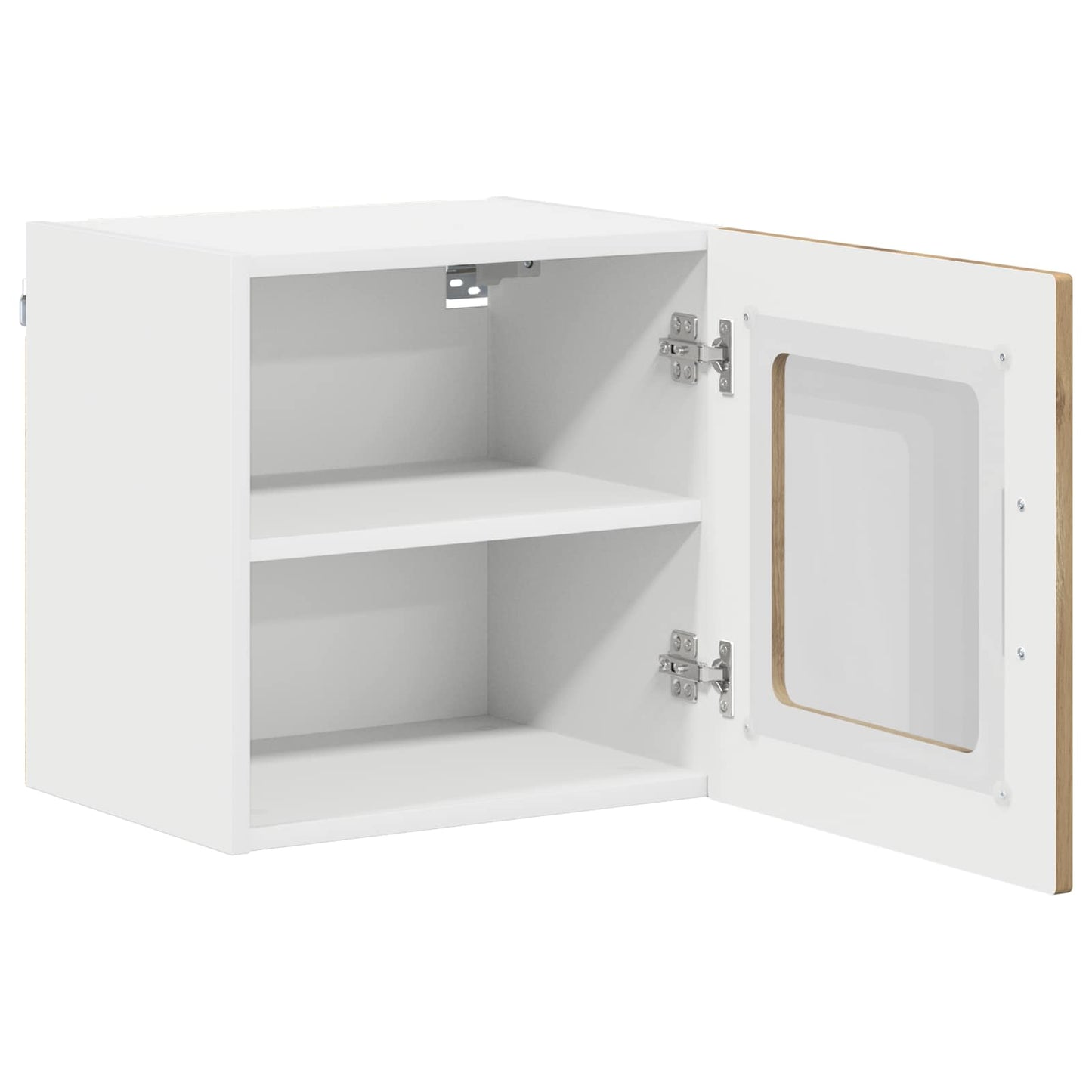 Wall Glass Cabinet LUCCA 2 pcs Artisan Oak Engineered Wood