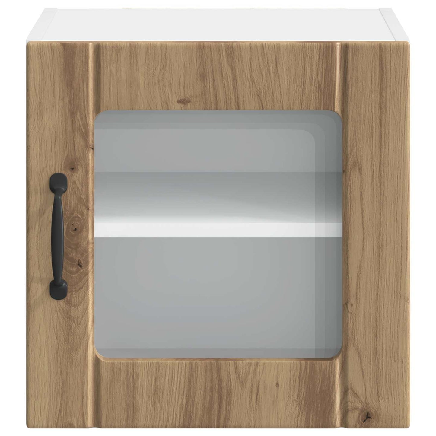 Wall Glass Cabinet LUCCA 2 pcs Artisan Oak Engineered Wood