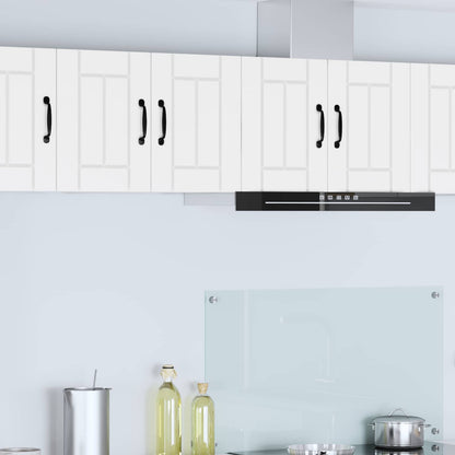 Wall Cabinet LUCCA 2 pcs White Engineered Wood