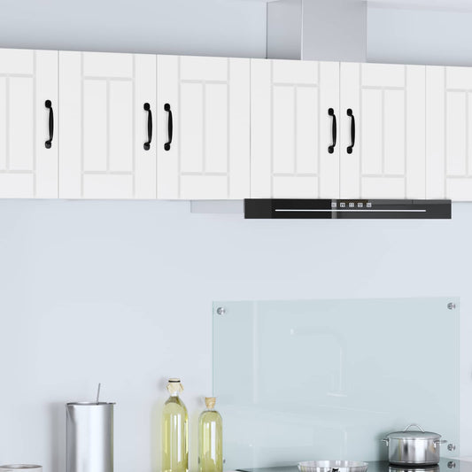 Wall Cabinet LUCCA 2 pcs White Engineered Wood