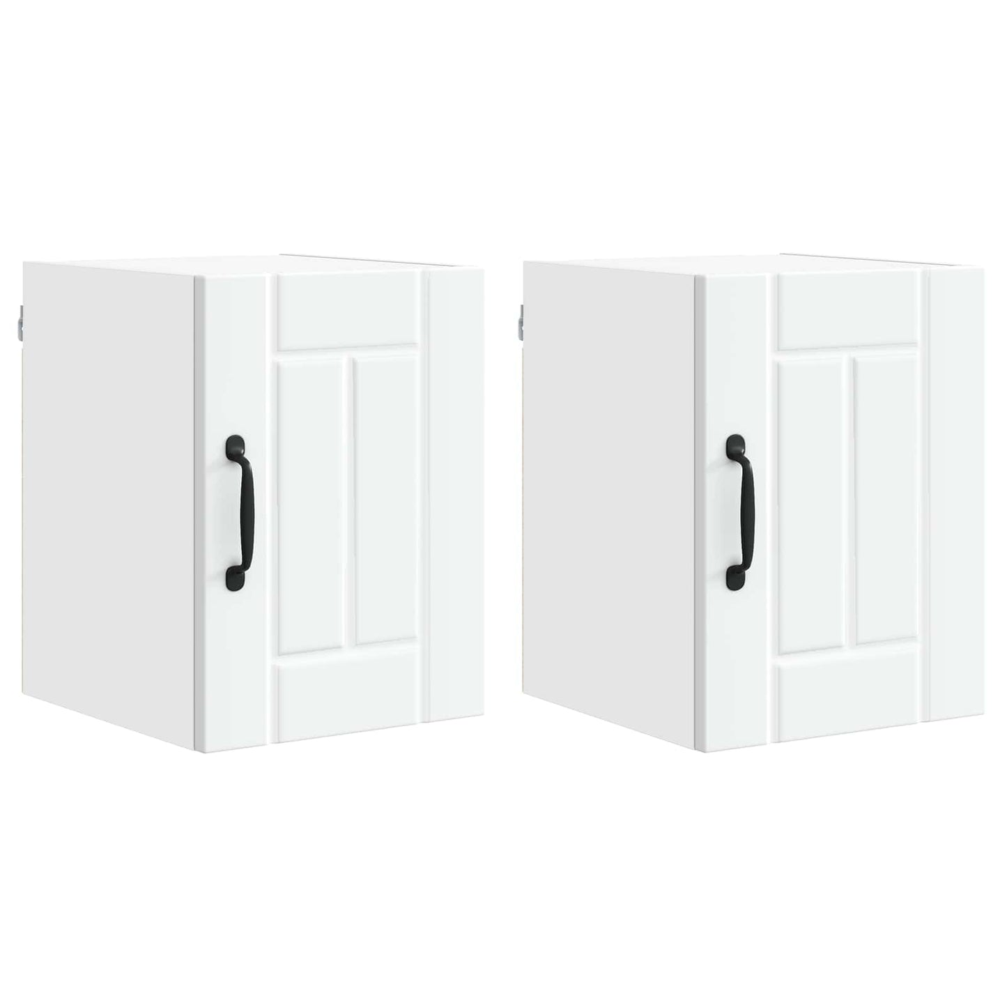 Wall Cabinet LUCCA 2 pcs White Engineered Wood